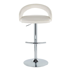 English Elm Adjustable Velvet Swivel Barstools with Chrome Base for Kitchen Island or Home Bar B202P473670