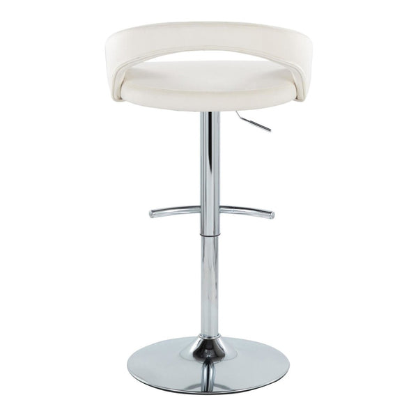 English Elm Adjustable Velvet Swivel Barstools with Chrome Base for Kitchen Island or Home Bar B202P473670