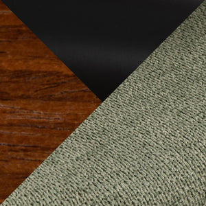 English Elm 30 Inch Swivel Barstools Set of 2 Walnut Frame Green Upholstery Mid-Century Bar Height B202S02274