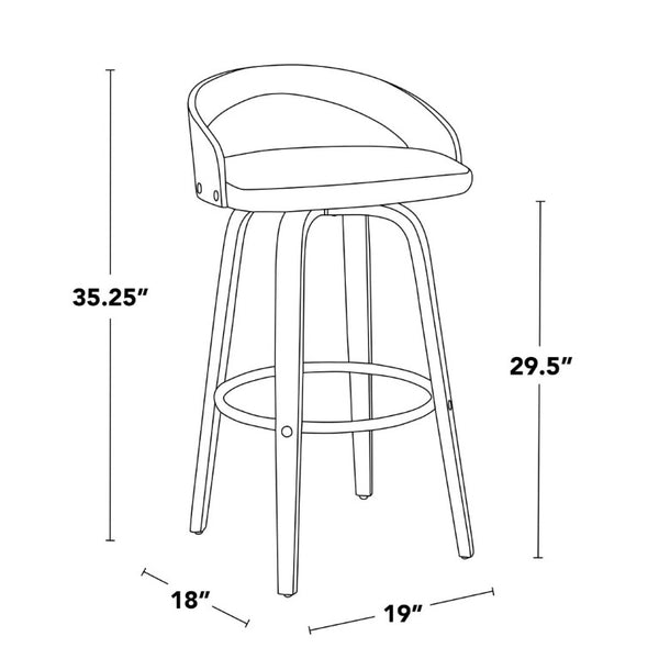 English Elm 30 Inch Swivel Barstools Set of 2 Whitewashed Wood Frame Oat Upholstered Seat B202S02281