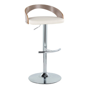 English Elm Adjustable Swivel Barstools Set of 3 PU Leather Seat Chrome Base Counter Height B202S02335