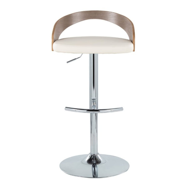 English Elm Adjustable Swivel Barstools Set of 3 PU Leather Seat Chrome Base Counter Height B202S02335