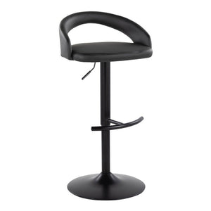 English Elm Adjustable Swivel Barstools Set of 3 PU Leather Counter Height Seating for Kitchen Island Black B202S02343