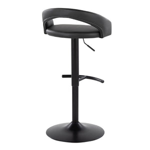 English Elm Adjustable Swivel Barstools Set of 3 PU Leather Counter Height Seating for Kitchen Island Black B202S02343