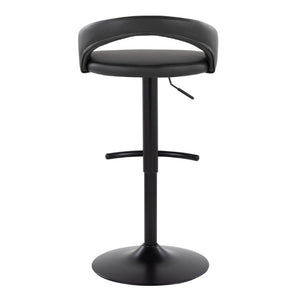 English Elm Adjustable Swivel Barstools Set of 3 PU Leather Counter Height Seating for Kitchen Island Black B202S02343