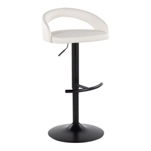 English Elm Adjustable Swivel Barstools Set of 3 PU Leather Counter Height Seating for Kitchen Island White B202S02346