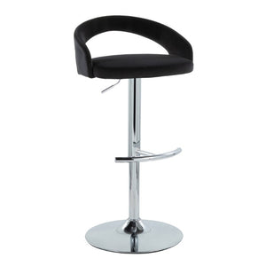 English Elm Adjustable Swivel Barstools Set of 3 Chrome Base PU Leather Kitchen Counter Seating Black B202S02347
