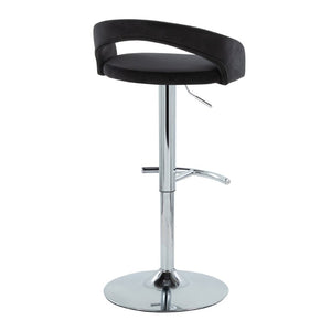 English Elm Adjustable Swivel Barstools Set of 3 Chrome Base PU Leather Kitchen Counter Seating Black B202S02347