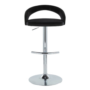 English Elm Adjustable Swivel Barstools Set of 3 Chrome Base PU Leather Kitchen Counter Seating Black B202S02347