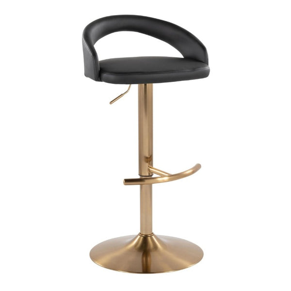 English Elm Adjustable Velvet Swivel Barstools with Gold Base Set of 3 for Kitchen or Home Bar B202S02351