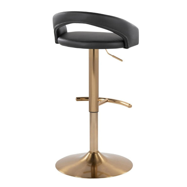 English Elm Adjustable Velvet Swivel Barstools with Gold Base Set of 3 for Kitchen or Home Bar B202S02351