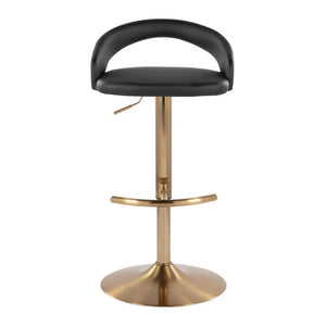 English Elm Adjustable Velvet Swivel Barstools with Gold Base Set of 3 for Kitchen or Home Bar B202S02351