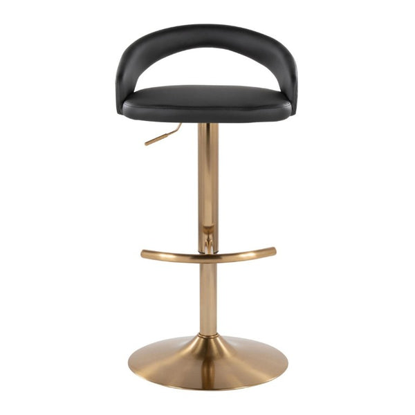 English Elm Adjustable Velvet Swivel Barstools with Gold Base Set of 3 for Kitchen or Home Bar B202S02351