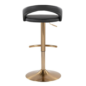 English Elm Adjustable Velvet Swivel Barstools with Gold Base Set of 3 for Kitchen or Home Bar B202S02351