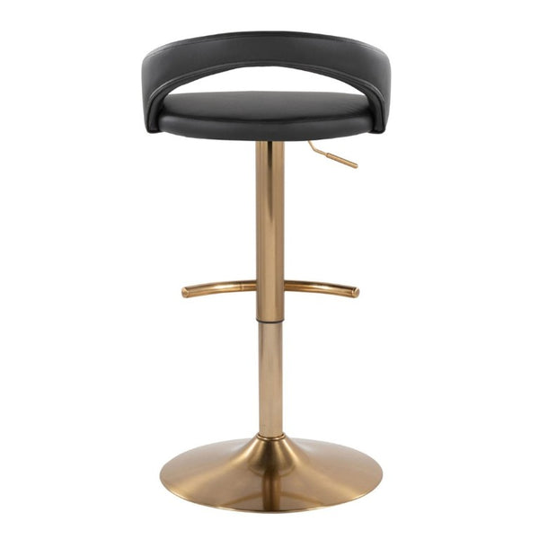 English Elm Adjustable Velvet Swivel Barstools with Gold Base Set of 3 for Kitchen or Home Bar B202S02351