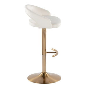 English Elm Adjustable Velvet Swivel Barstools in Glam Gold Base Set of 3 for Counter or Bar B202S02352
