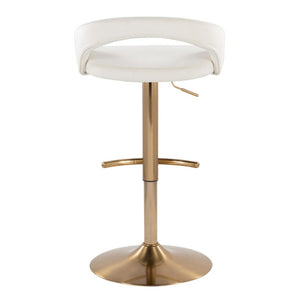 English Elm Adjustable Velvet Swivel Barstools in Glam Gold Base Set of 3 for Counter or Bar B202S02352