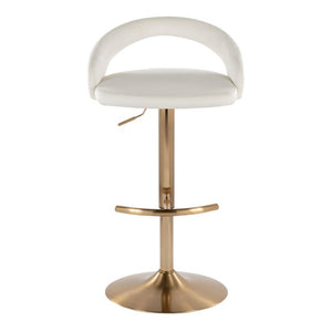 English Elm Adjustable Velvet Swivel Barstools in Glam Gold Base Set of 3 for Counter or Bar B202S02352