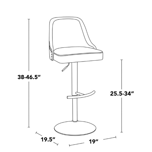 English Elm Upholstered Swivel Barstools with Chrome Base and T Footrest for Kitchen Islands Set of 2 Cream Fabric B202S02381