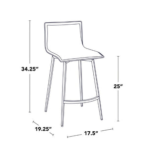English Elm 26 Inch Swivel Counterstools with Bentwood Base Grey Upholstery and Metal Footrest Set Gray Faux Leather B202S02444