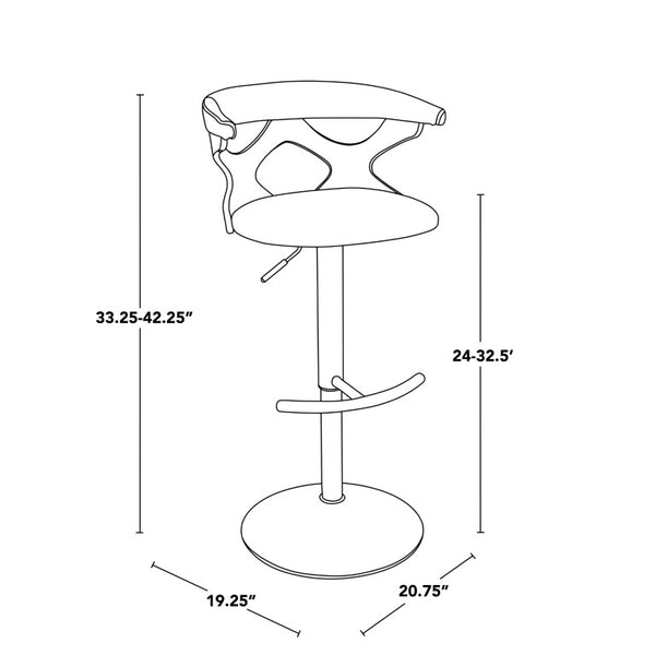 English Elm Mid-Century Swivel Barstools with Walnut Backrest and Chrome Base for Kitchen Island B202S02511