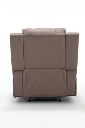English Elm Modern Faux Leather Manual Recliner Chair for Living Room Home Office or Bedroom B205P241925