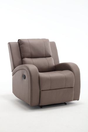 English Elm Modern Faux Leather Manual Recliner Chair for Living Room Home Office or Bedroom B205P241925