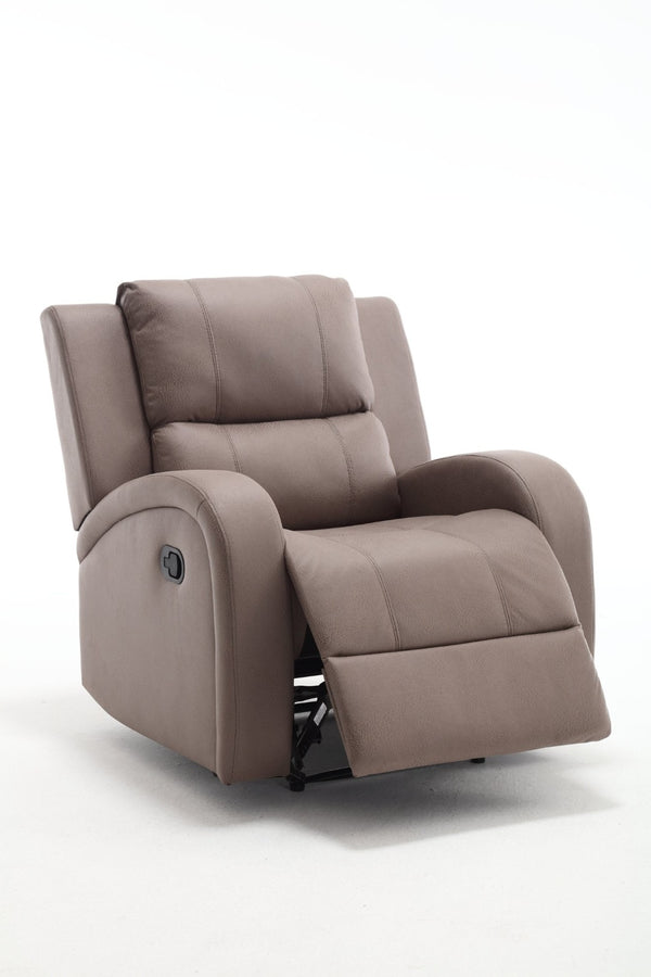 English Elm Modern Faux Leather Manual Recliner Chair for Living Room Home Office or Bedroom B205P241925