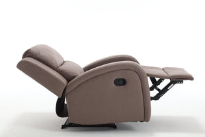 English Elm Modern Faux Leather Manual Recliner Chair for Living Room Home Office or Bedroom B205P241925