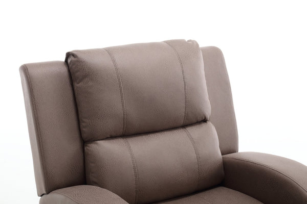 English Elm Modern Faux Leather Manual Recliner Chair for Living Room Home Office or Bedroom B205P241925