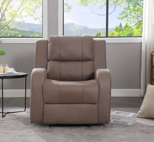 English Elm Modern Faux Leather Manual Recliner Chair for Living Room Home Office or Bedroom B205P241925