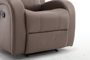 English Elm Modern Faux Leather Manual Recliner Chair for Living Room Home Office or Bedroom B205P241925