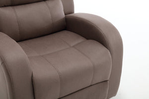 English Elm Modern Faux Leather Manual Recliner Chair for Living Room Home Office or Bedroom B205P241925