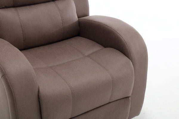 English Elm Modern Faux Leather Manual Recliner Chair for Living Room Home Office or Bedroom B205P241925