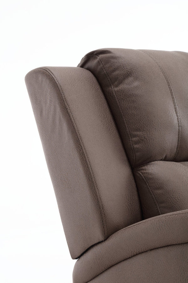 English Elm Modern Faux Leather Manual Recliner Chair for Living Room Home Office or Bedroom B205P241925