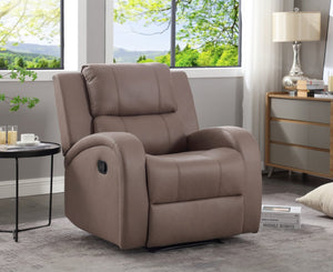 English Elm Modern Faux Leather Manual Recliner Chair for Living Room Home Office or Bedroom B205P241925