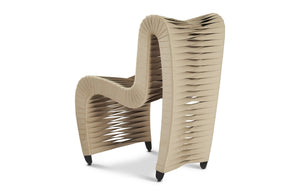 Phillips Collection Seat Belt Dining Chair - Modern Organic Design with Woven Strap Back, Perfect for Any Dining Space Beige/Beige B2061BE
