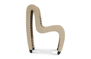 Phillips Collection Seat Belt Dining Chair - Modern Organic Design with Woven Strap Back, Perfect for Any Dining Space Beige/Beige B2061BE