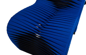 Phillips Collection Seat Belt Dining Chair - Modern Organic Design with Woven Strap Back, Perfect for Any Dining Space Blue/Black B2061BL