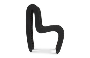 Phillips Collection Seat Belt Dining Chair - Modern Organic Design with Woven Strap Back, Perfect for Any Dining Space Black/Red B2061BZ
