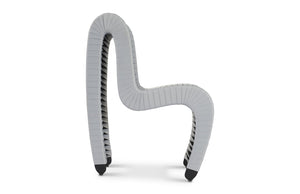 Phillips Collection Seat Belt Dining Chair - Modern Organic Design with Woven Strap Back, Perfect for Any Dining Space Gray/Gray B2061GG