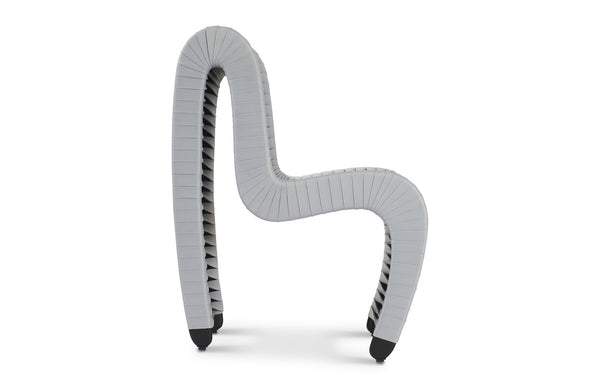 Phillips Collection Seat Belt Dining Chair - Modern Organic Design with Woven Strap Back, Perfect for Any Dining Space Gray/Gray B2061GG