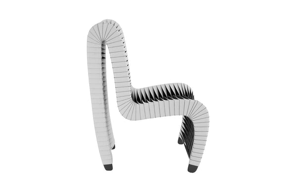 Phillips Collection Seat Belt Dining Chair - Modern Organic Design with Woven Strap Back, Perfect for Any Dining Space High Back Gray/Black B2061GH