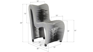 Phillips Collection Seat Belt Dining Chair - Modern Organic Design with Woven Strap Back, Perfect for Any Dining Space Gray/Black B2061GR
