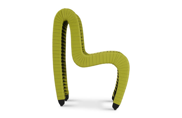 Phillips Collection Seat Belt Dining Chair - Modern Organic Design with Woven Strap Back, Perfect for Any Dining Space Green B2061GZ