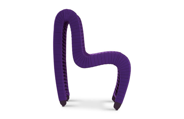 Phillips Collection Seat Belt Dining Chair - Modern Organic Design with Woven Strap Back, Perfect for Any Dining Space Purple B2061PU