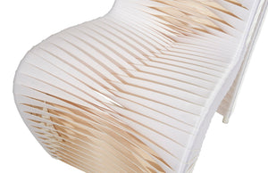 Phillips Collection Seat Belt Dining Chair - Modern Organic Design with Woven Strap Back, Perfect for Any Dining Space White/Off-White B2061WZ