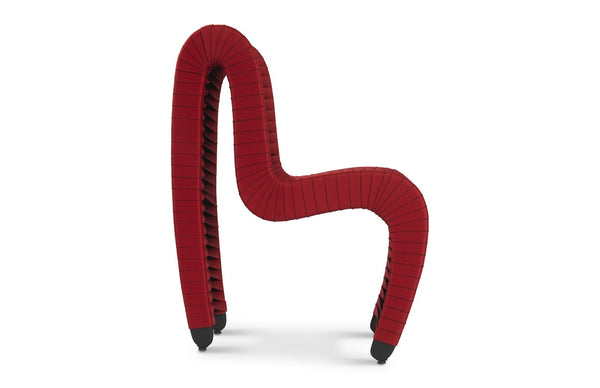 Phillips Collection Seat Belt Dining Chair - Modern Organic Design with Woven Strap Back, Perfect for Any Dining Space Red/Black B2062ZZ