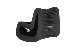 Phillips Collection Seat Belt Rocking Chair – Bold Modern Accent with Sculptural Design for Contemporary Living Spaces Black/Black B2063BB