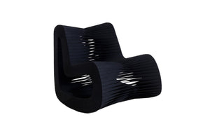 Phillips Collection Seat Belt Rocking Chair – Bold Modern Accent with Sculptural Design for Contemporary Living Spaces Black/Black B2063BB